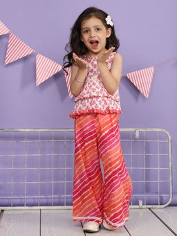 Lil Pitaara - Pink Printed Top and Pant