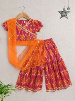 The Magic Wand - Multi-Color Embellished Kurta with Sharara and Dupatta (Set of 3)