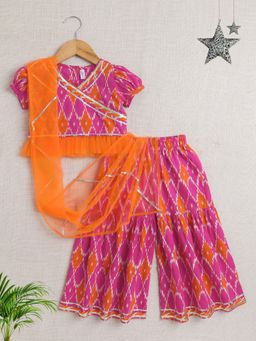 The Magic Wand - Multi-Color Embellished Kurta with Sharara and Dupatta (Set of 3)