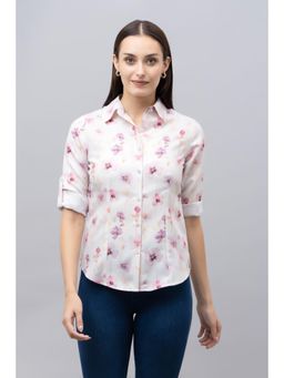 PURYS - White Casual Linen Shirt