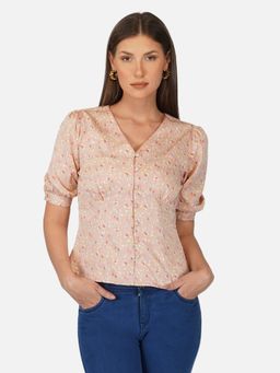 PURYS - Nude Collarless Shirt