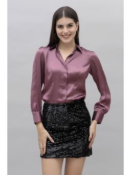 PURYS - Wine Satin Shirts