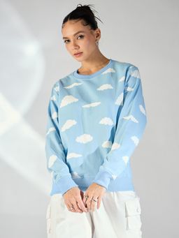 Uptownie - Blue Lite Printed Sweatshirt
