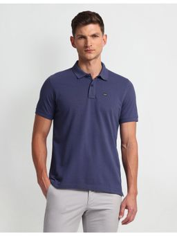 Arrow Sports - Solid Plain Blue Half Sleeves Collar Neck Polo T-Shirt