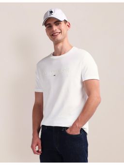 U.S. POLO ASSN. - Graphic White Half Sleeves Crew Neck T-Shirt