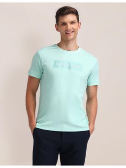 U.S. POLO ASSN. - Solid Green Half Sleeves Crew Neck T-Shirt