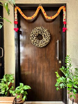 Forestkraft - Divine Rajanigandha Flower Toran for Main Door & Mandir, Diwali Home Decor
