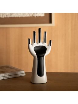 Logam - hand-shaped Echo Decor Object - White/Black