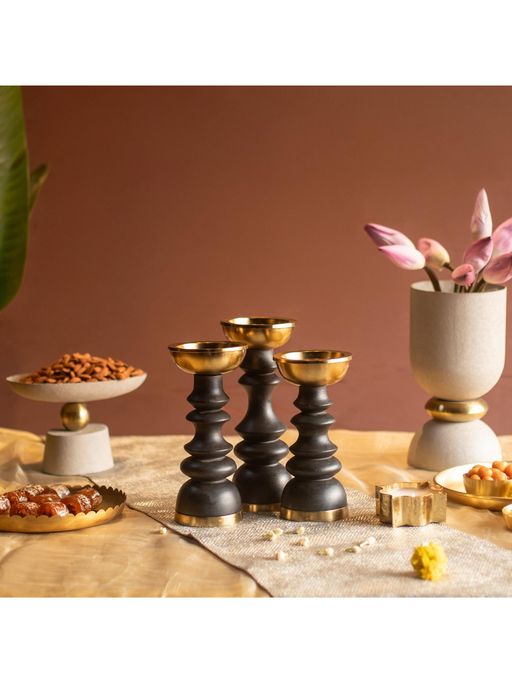 Logam Ignis Candle Holder Pack Of 3