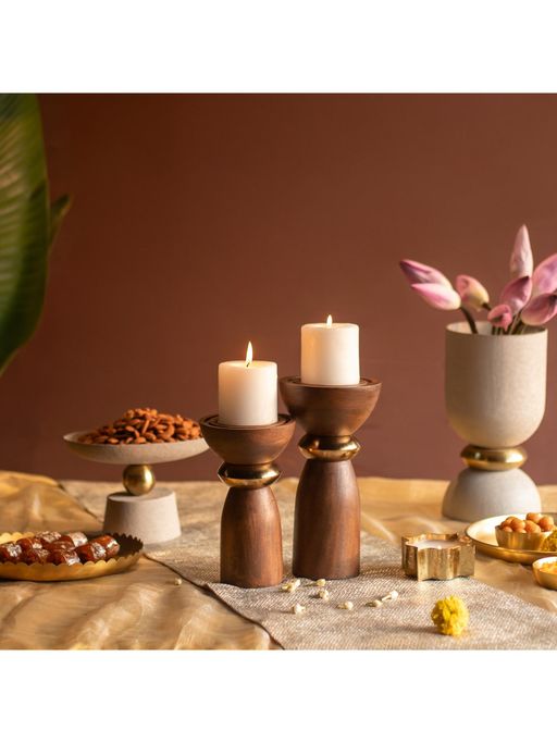 Logam Zuma Candle Holder Pack Of 2