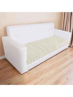 Story@Home - Polyester Plain 3 Seater Sofa Cover (White )