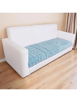 Story@Home - Polyester Plain 3 Seater Sofa Cover (Blue )