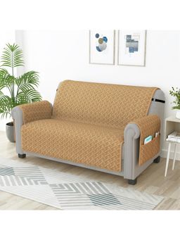 Story@Home - Synthetic 2 Seater Sofa Cover (Beige)