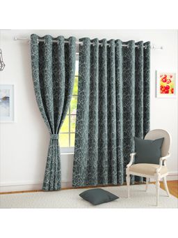 Story@Home - Jacquard 400 GSM Grey Window Curtain (5 Feet)