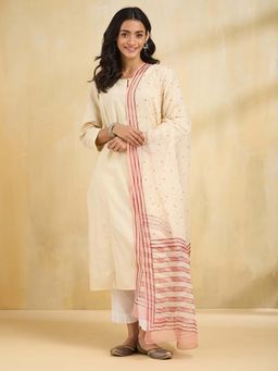 Fabindia - Natural Cotton Silk Printed Dupatta
