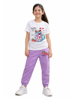 Trampoline - Girls Printed T-Shirt and Track Pant Set