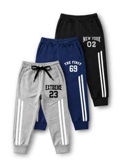 Trampoline - Boys Number and Text Printed Track Pant Pack of 3