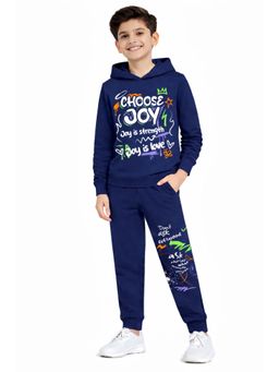 Trampoline - Boys Choose Joy Printed Full Sleeve T-Shirt and Track Pant Set