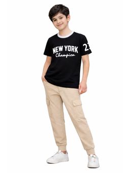 Trampoline - Boys New York Champion Printed Half Sleeve T-Shirt and Cargo Jogger Set