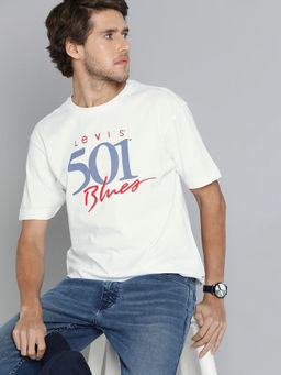 Levi's - Men Crew Neck T-Shirts-White
