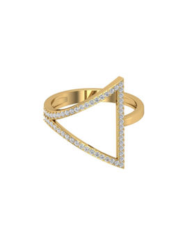 Raf The Label - Fine Jewellery 14k Gold Diamond Triangle Ring