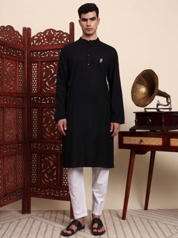 Sufiza Lifestyle - Black Solid Kurta
