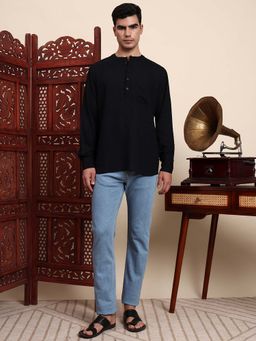 Sufiza Lifestyle - Black Solid Kurta