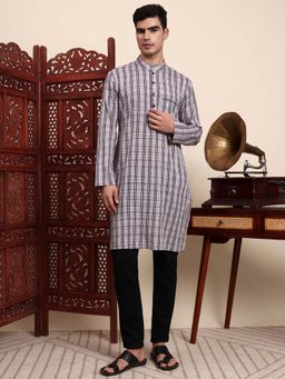Sufiza Lifestyle - Mauve Checks Kurta