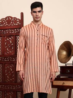 Sufiza Lifestyle - Peach Stripes Kurta