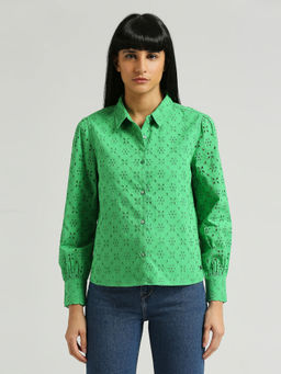 Pepe Jeans - Emily Self Design Schiffli Shirts