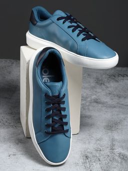 SOLETHREADS - Classic Teal Solid Men Sneakers