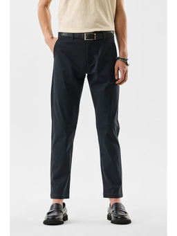 Snitch - Black Solid Slim Casual Chinos for Men
