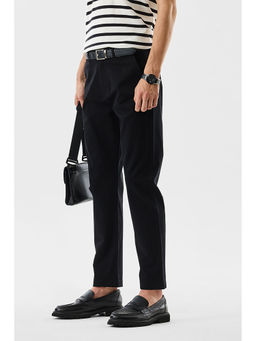 Snitch - Black Solid Slim Casual Chinos for Men