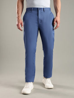 Tommy Hilfiger - Blue Relaxed Fit Solid Mid Rise Trouser
