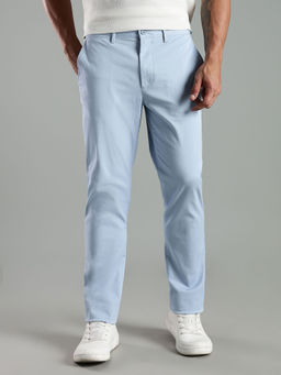 Tommy Hilfiger - Blue Relaxed Fit Solid Mid Rise Trouser