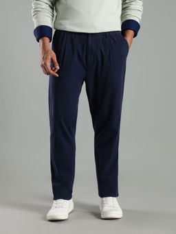 Tommy Hilfiger - Blue Relaxed Fit Solid Mid Rise Trouser
