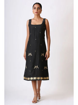 UDD DESIGN - Little Black Embroidered Mayil Dress