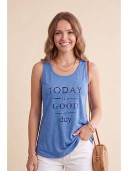 WINEBERRY - Blue Wineberry Women Tank Top