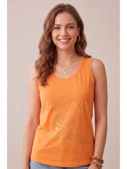 WINEBERRY - Orange Wineberry Women Tank Top