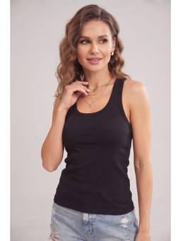 WINEBERRY - Black Wineberry Women Tank Top