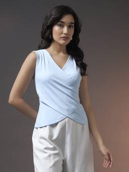 Trend Arrest - Blue Riviera Cross Top