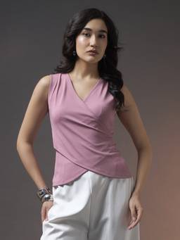 Trend Arrest - Mauve Riviera Cross Top