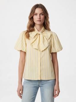 Cover Story - Women Jade Blue Striped Top