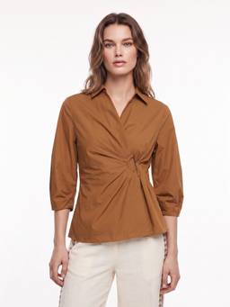 Cover Story - Women June Brown Shirt Style Top