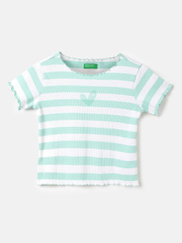 United Colors of Benetton - Regular Fit Round Neck Striped T-Shirt