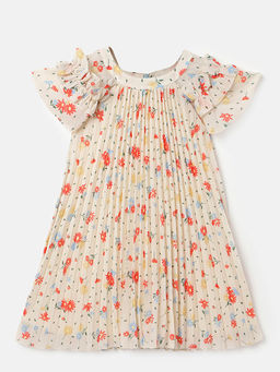 United Colors of Benetton - Regular Fit Round Neck Floral Mini Dress