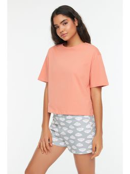 Trendyol - Multicolour Normal Fit Solid-plain Round Neck 2 Piece Set (Set of 2)