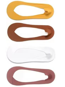CrossKulture - Multi-Color Solid No Show Socks (Pack Of 4)