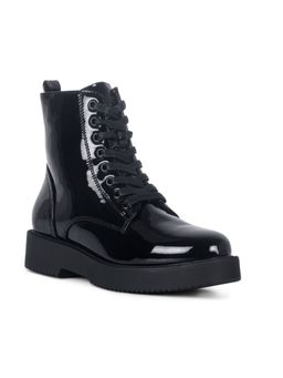 London Rag - Solid Black Lace-up Boots