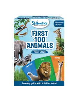 Skillmatics - Thick Flash Cards for Toddlers First 100 Animals for 18 Months to 4 Years